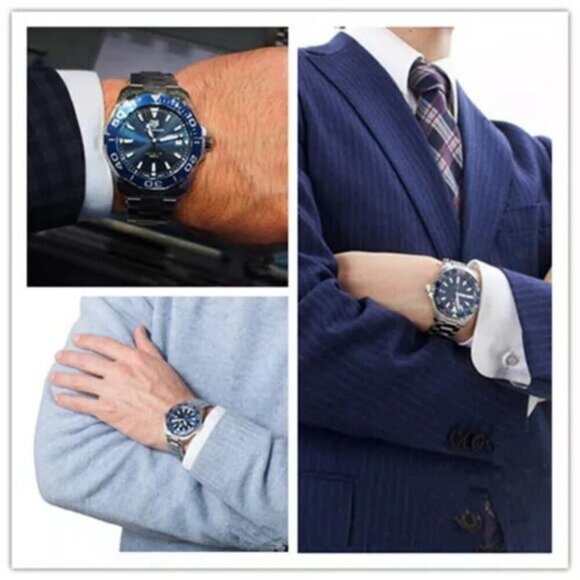 100% Authentic TAG Heuer Aquaracer Blue Dial 41mm Men's Watch WAY111C.BA0928 - Picture 9 of 10